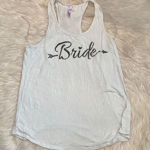 Bride tank top white black medium
